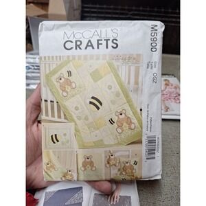 McCall's M5900 Baby Quilt Blanket‎ Pillow Toy Bib Nursery Sewing Pattern